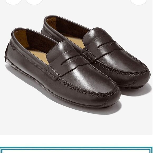 Cole Hann shoes Men\'s Grant Canoe Penny Loafer driver T Moro Dark Brown sz 10.5 main image 4